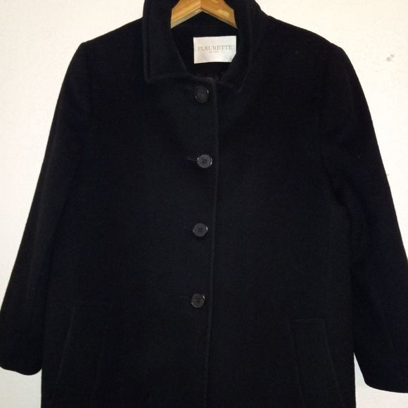 Vintage Fleurette Lined Wool/Cashmere Long Jacket - Picture 3 of 10